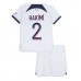 Paris Saint-Germain Achraf Hakimi #2 Replika Babykläder Borta matchkläder barn 2023-24 Korta ärmar (+ Korta byxor)